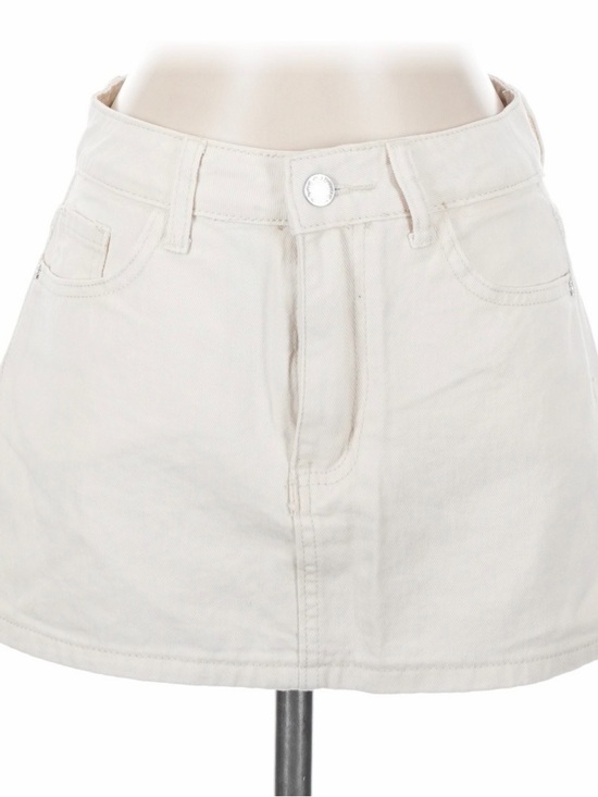 SHEIN Dresses & Skirts - 100% Cotton Cream Denim Mini Skirt